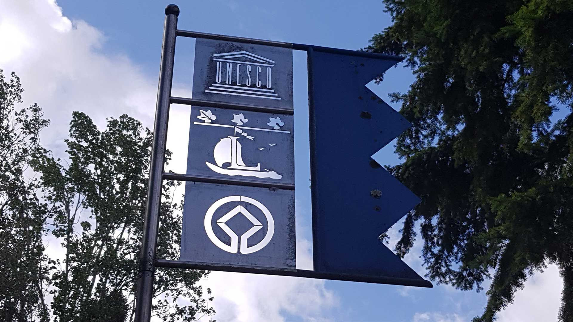 Drapeau du patrimoine mondial Unesco du Val de Loire - France