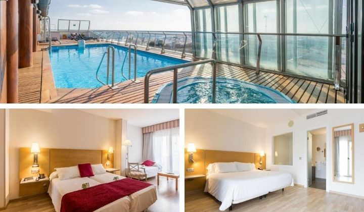 Hotel moderne avec piscine sur le toit jacuzzi et chambres lumineuses - Minorque Espagne