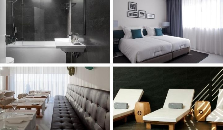 Hotel moderne avec chambre restaurant et transats - Furadouro Portugal