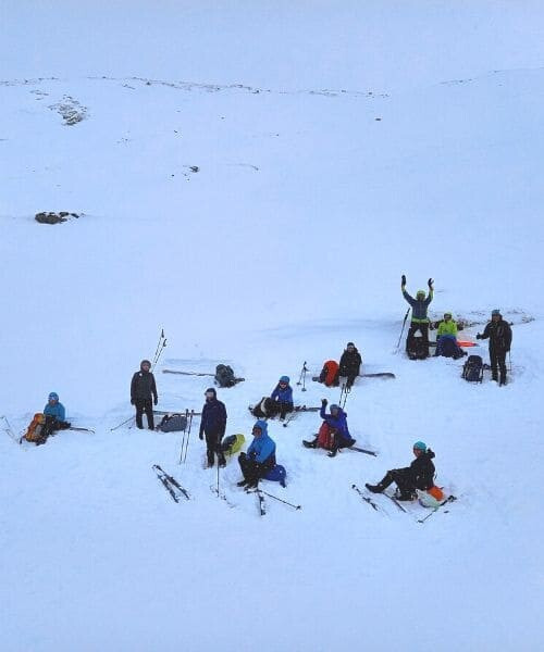 © Matthieu Offredi Pause du groupe de skieurs nordiques - Norvège