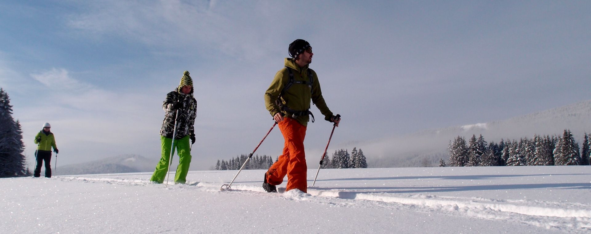Randonnée en raquettes dans la neige - Vercors - France
