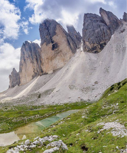 Faces nord des Tre Cime di Lavaredo - Dolomites - Italie
