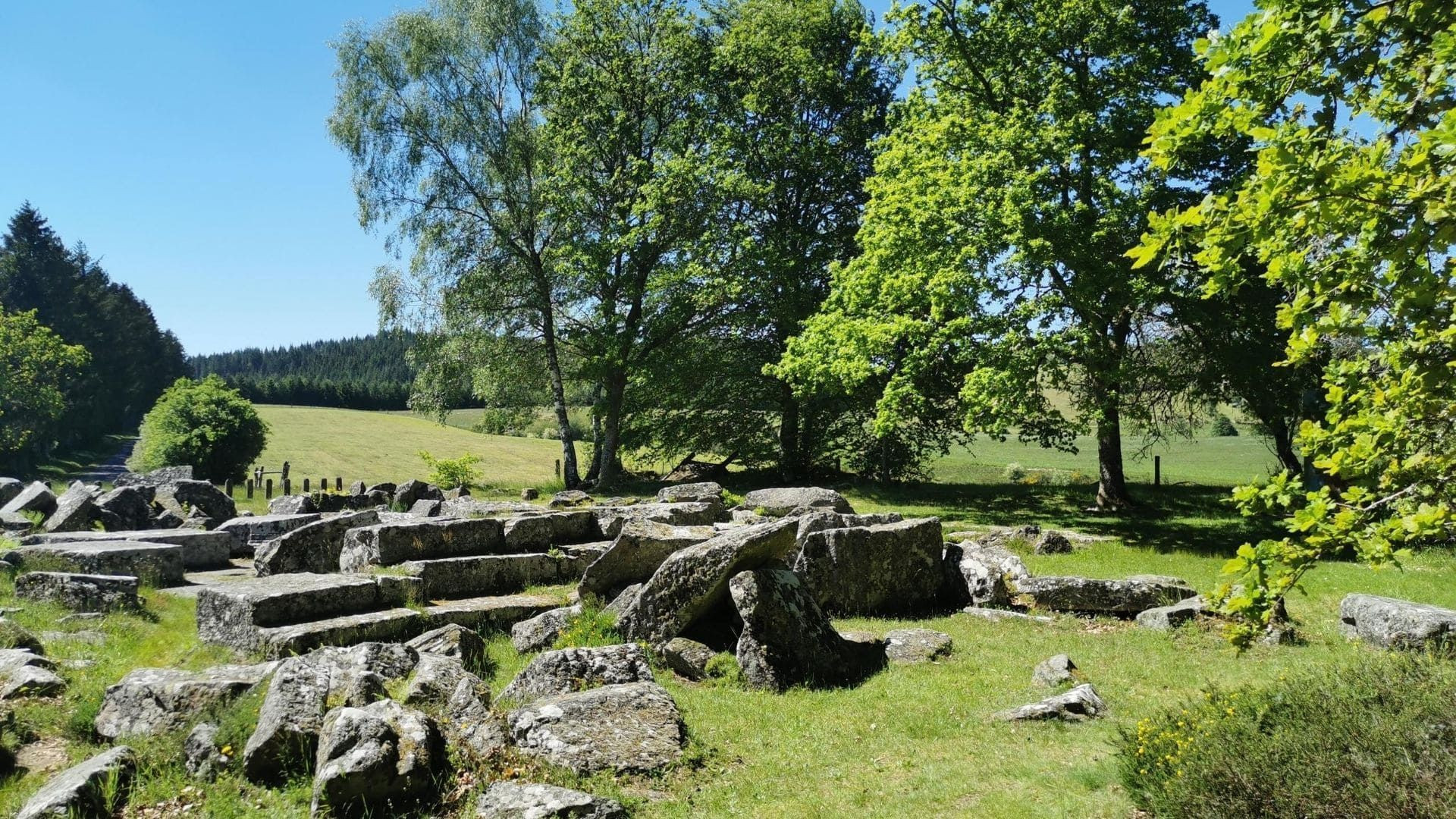 Ruines de pierre dans un pré - Saint-Jean-Pied-de-Port - Pays Basque - France