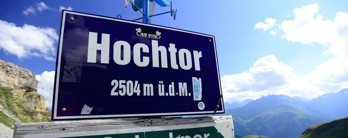 Panneau du col du Hochtor à 2504 m - Alpes - Autriche