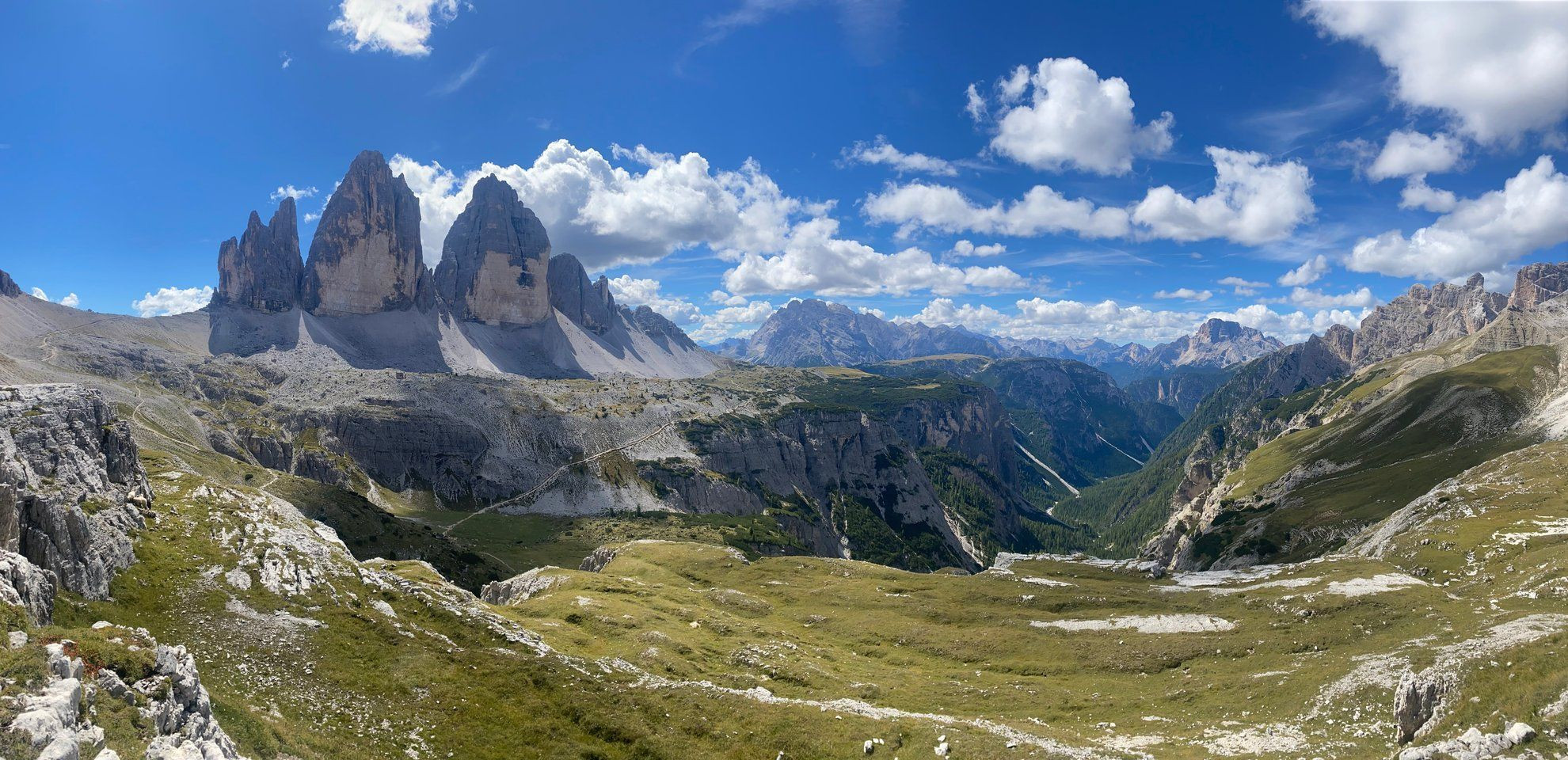 Panorama of the Tre Cime di Lavaredo - Dolomites - Italy