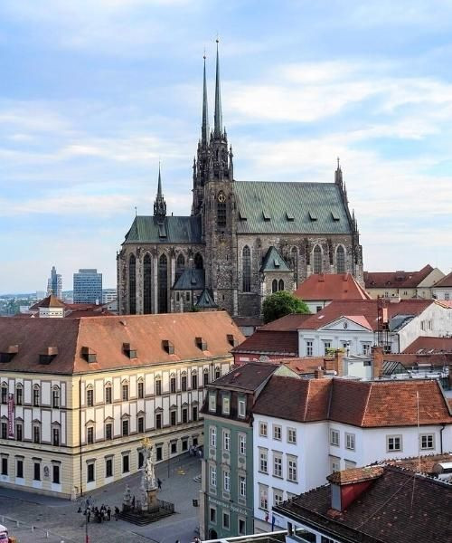 Cathédrale Saints-Pierre-et-Paul et toits de Brno - République tchèque