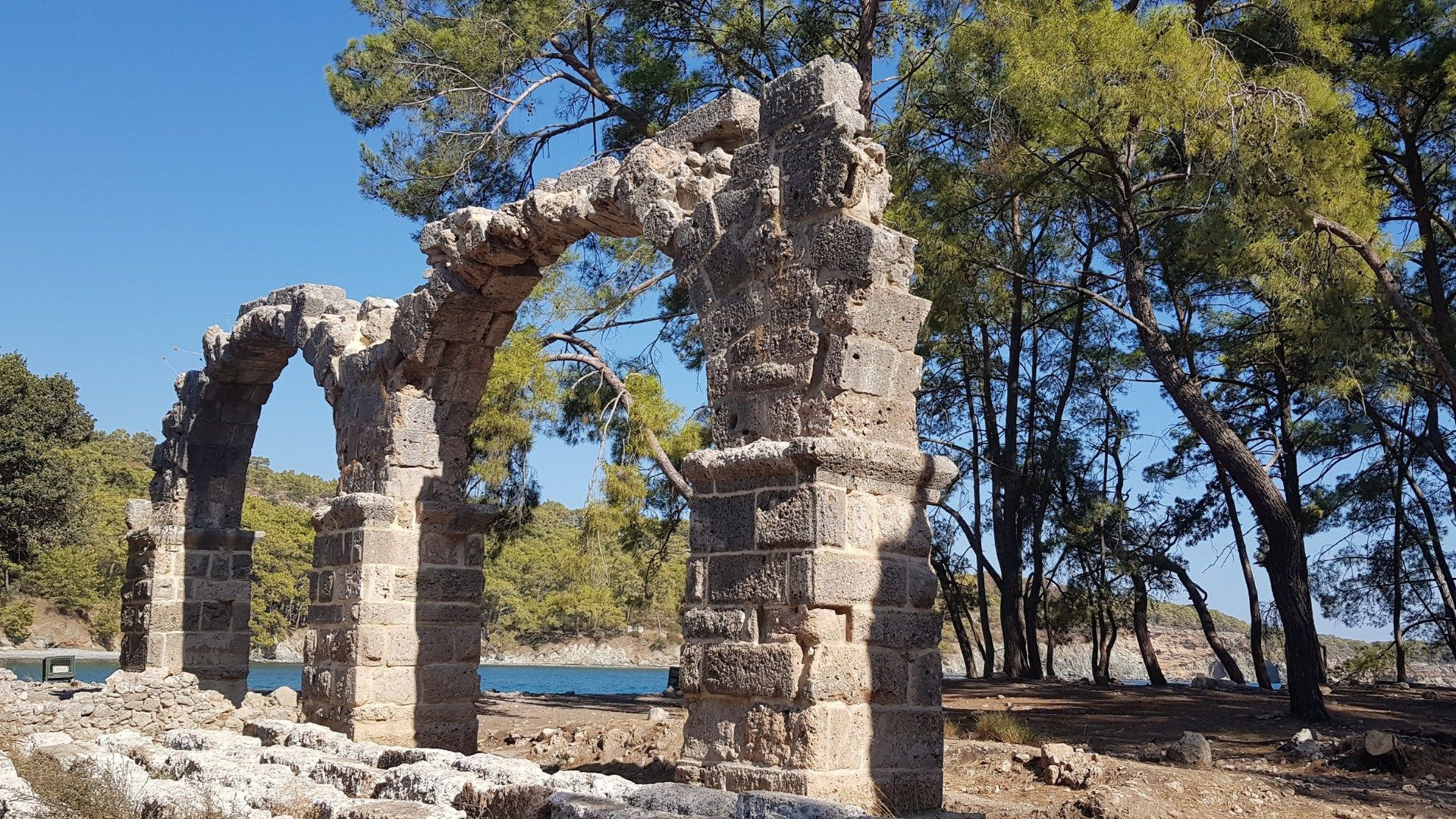 Ruines de l'aqueduc romain de Phaselis - Voie lycienne - Turquie