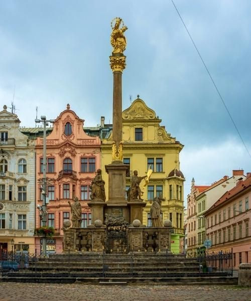 Colonne de la peste sur la place de la République - Pilsen - Bohême - Tchéquie