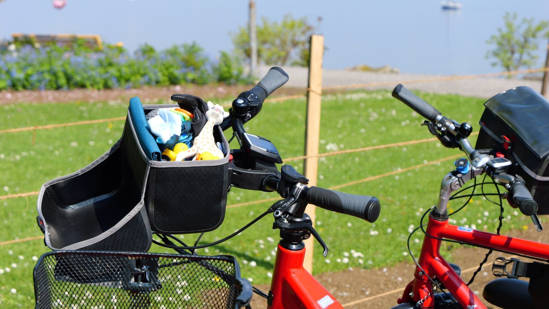 Sacoche de guidon de vélo au bord du lac - Allemagne