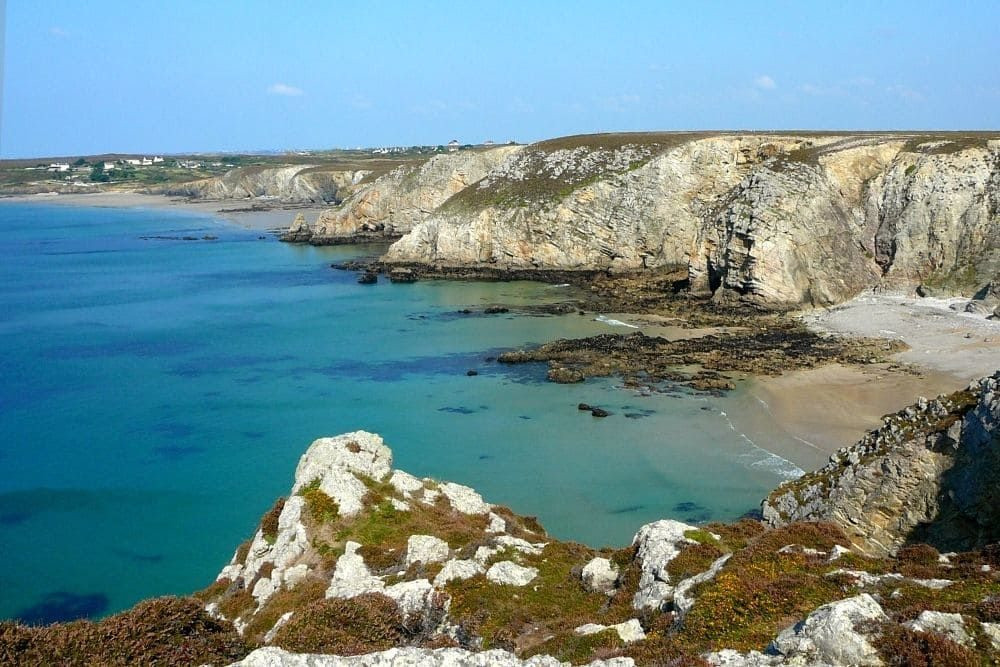 Cliffs and coastline on the Crozon peninsula in Brittany