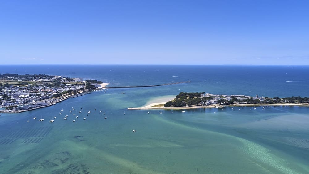 Vue aérienne de la baie et de la presqu'île - Guérande - Loire-Atlantique, France