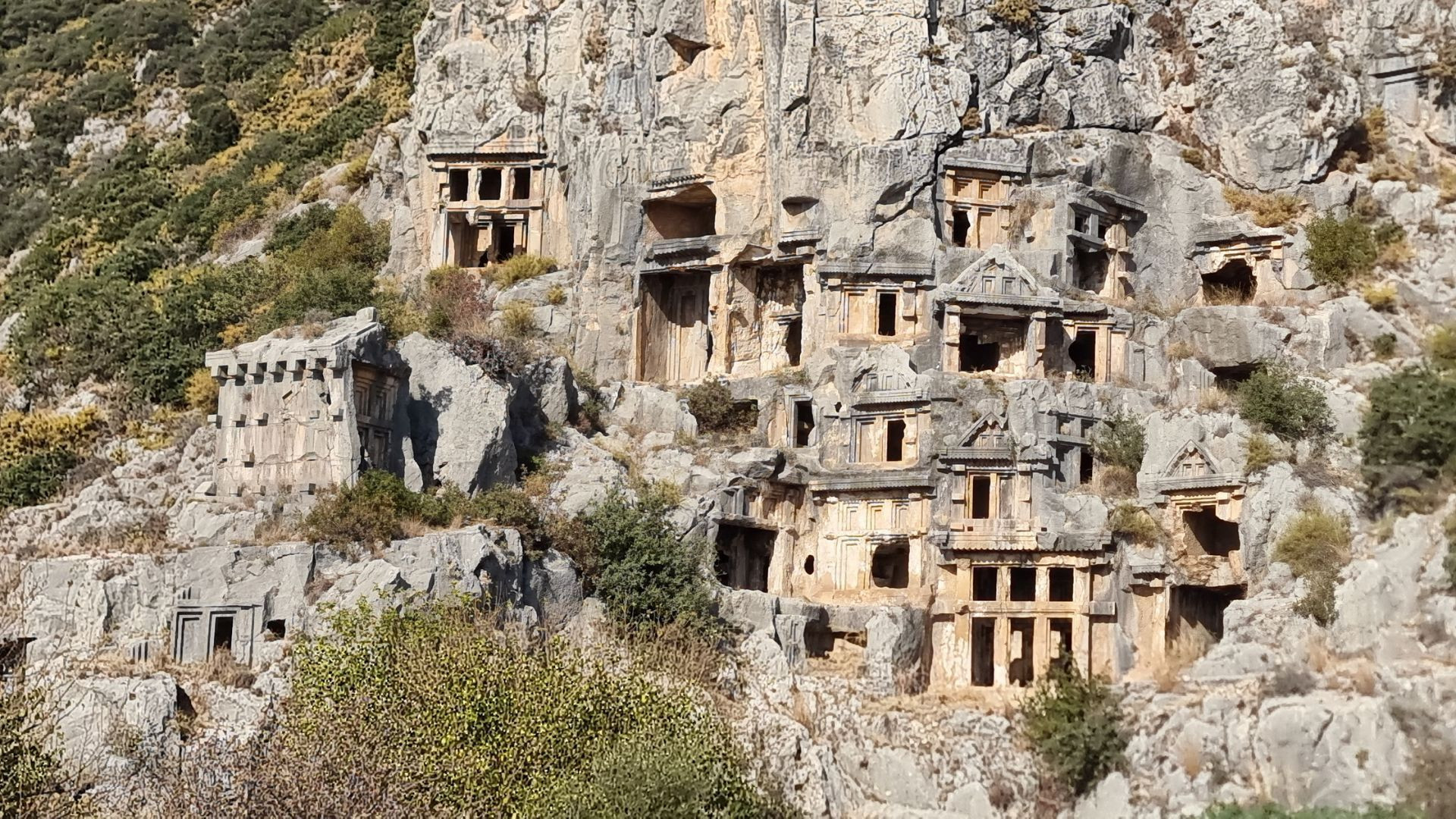 Tombeaux rupestres lyciens de Myra - Demre - Côte lycienne - Turquie