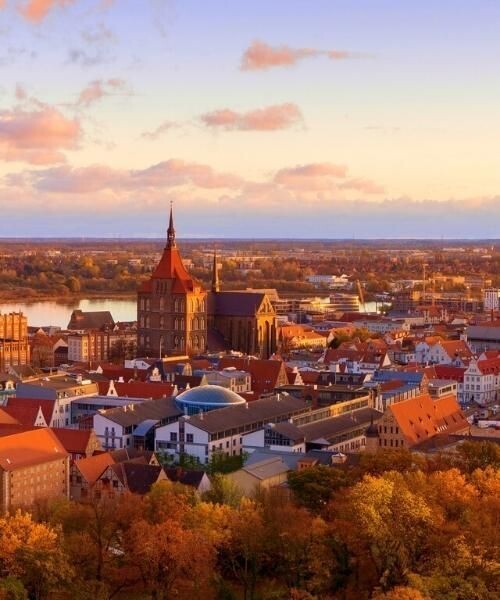Rostock au coucher du soleil - Allemagne