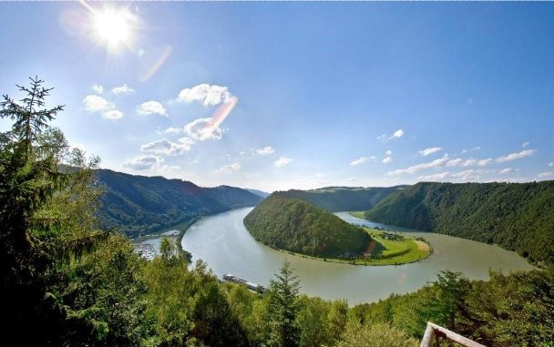 Méandre en fer à cheval du Danube de la Schlögener Schlinge - Haute-Autriche