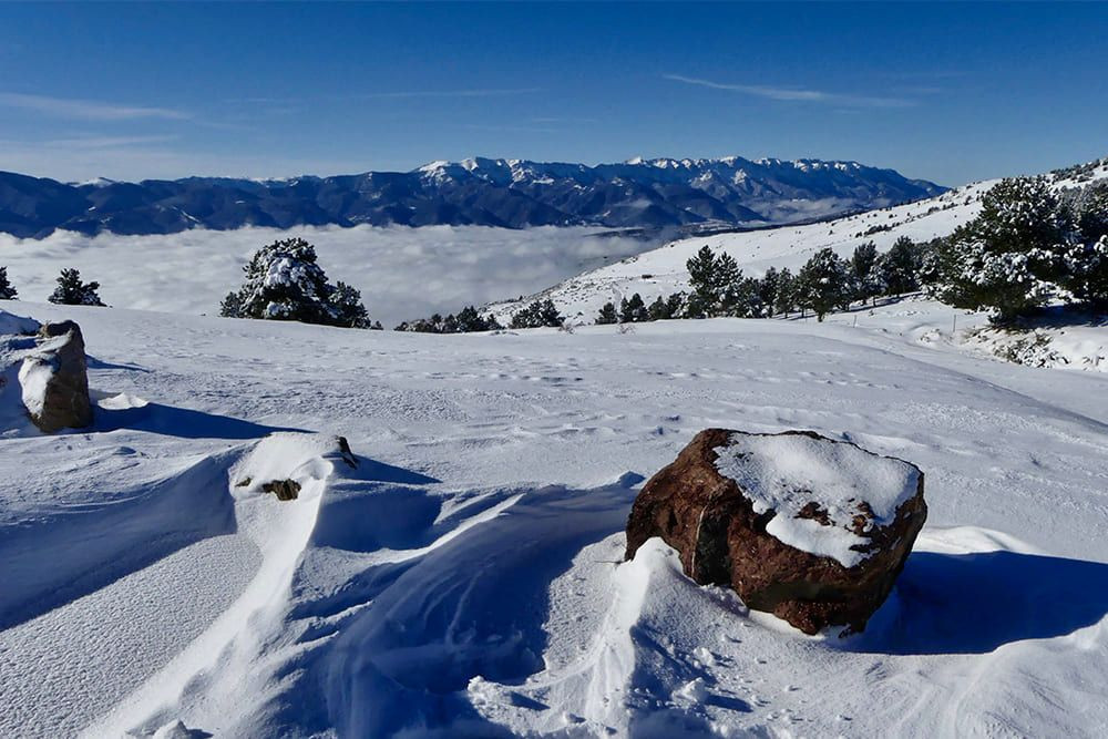 Mer de nuages en hiver - Pyrénées-Orientales - France