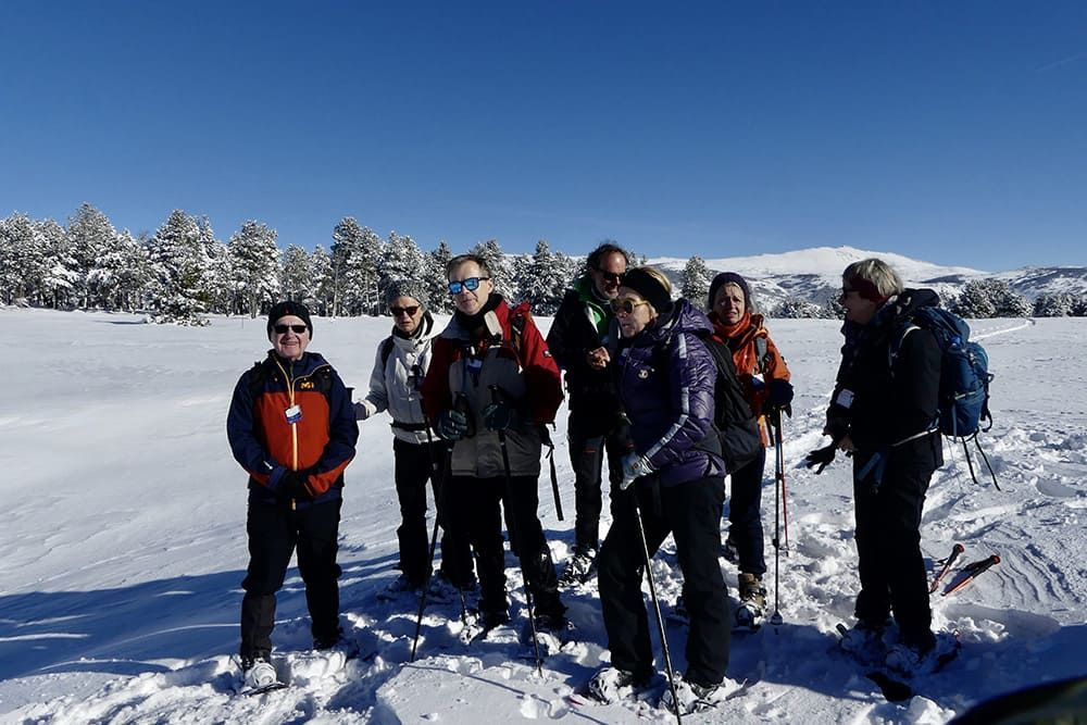 Groupe en raquettes à neige - Cerdagne - France