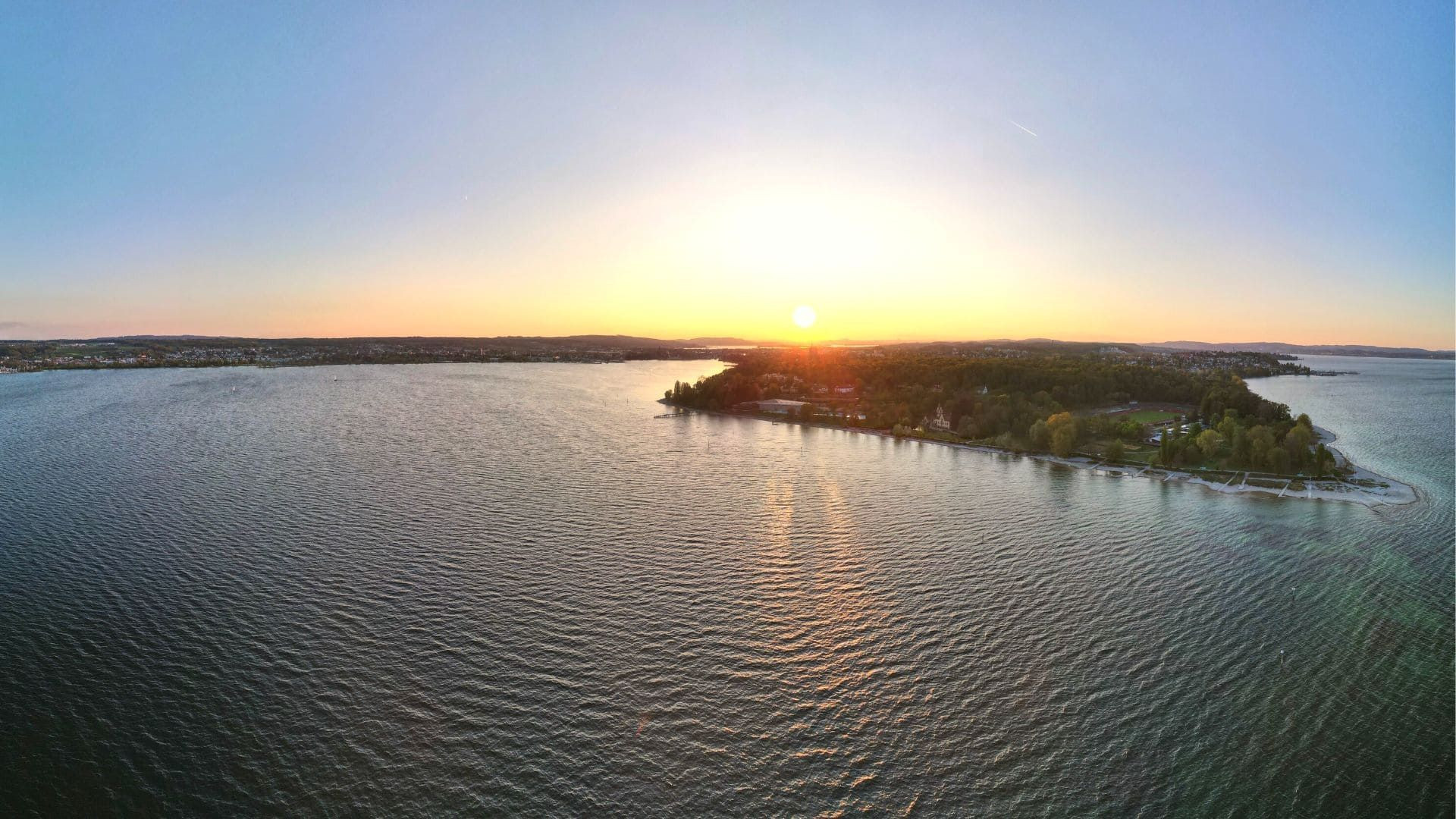 Coucher de soleil sur le lac de Constance - Allemagne