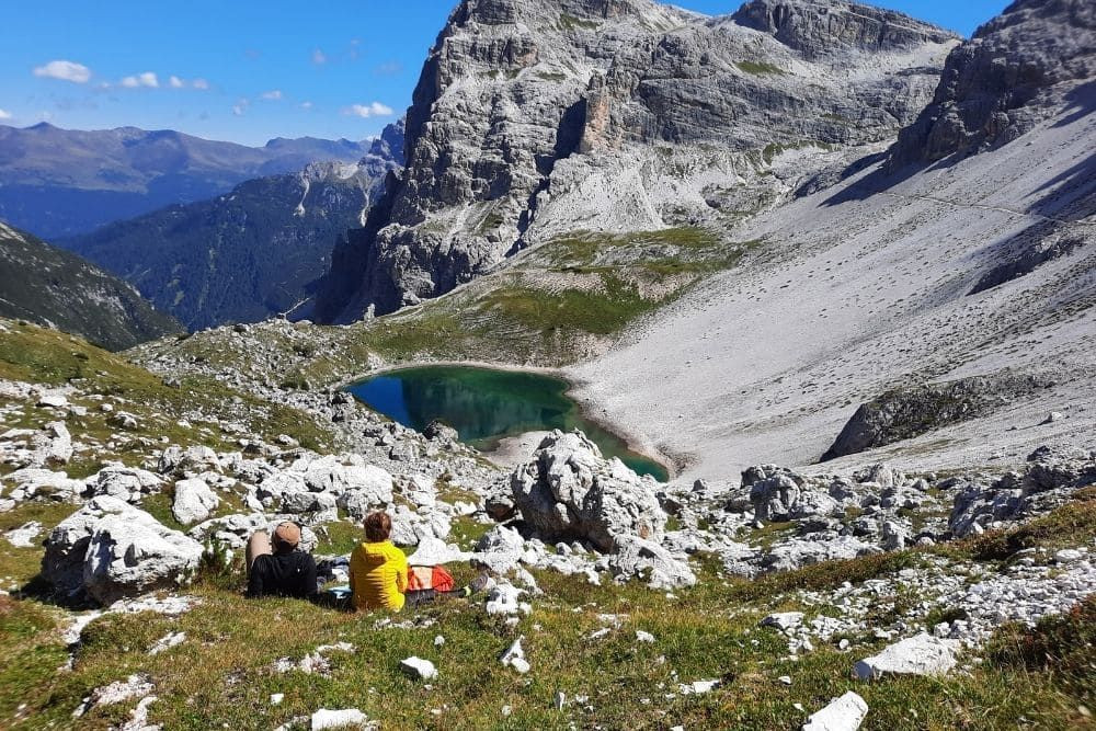 Tour des Tre Cime est sud et pique nique au Lac dei Piani