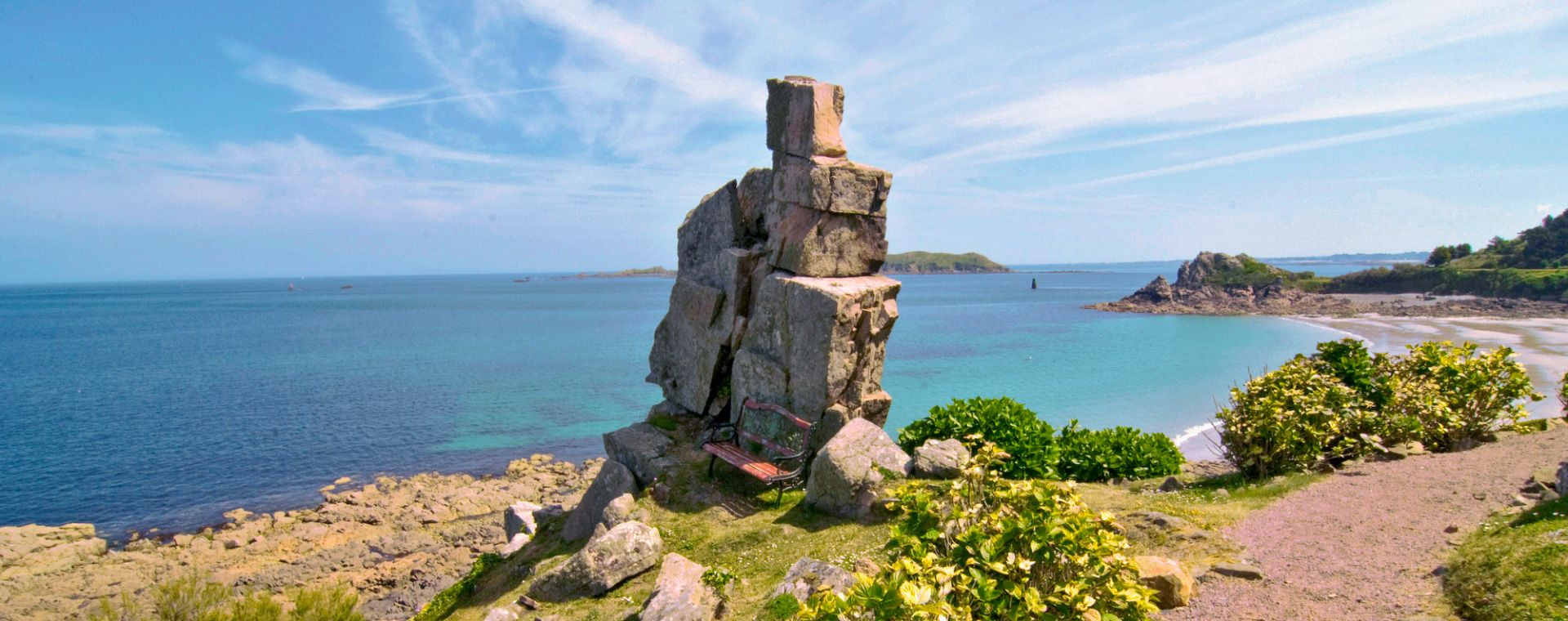 Rocher de la plage de Trestignel - Perros-Guirec - Côtes-d'Armor - France