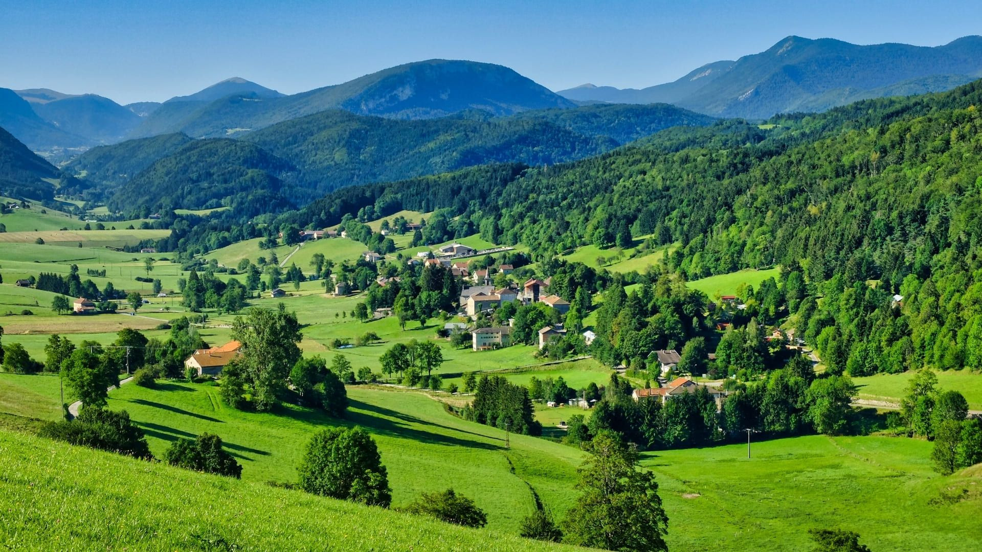 Vallée verdoyante de Saint-Martin-en-Vercors - Vercors - France