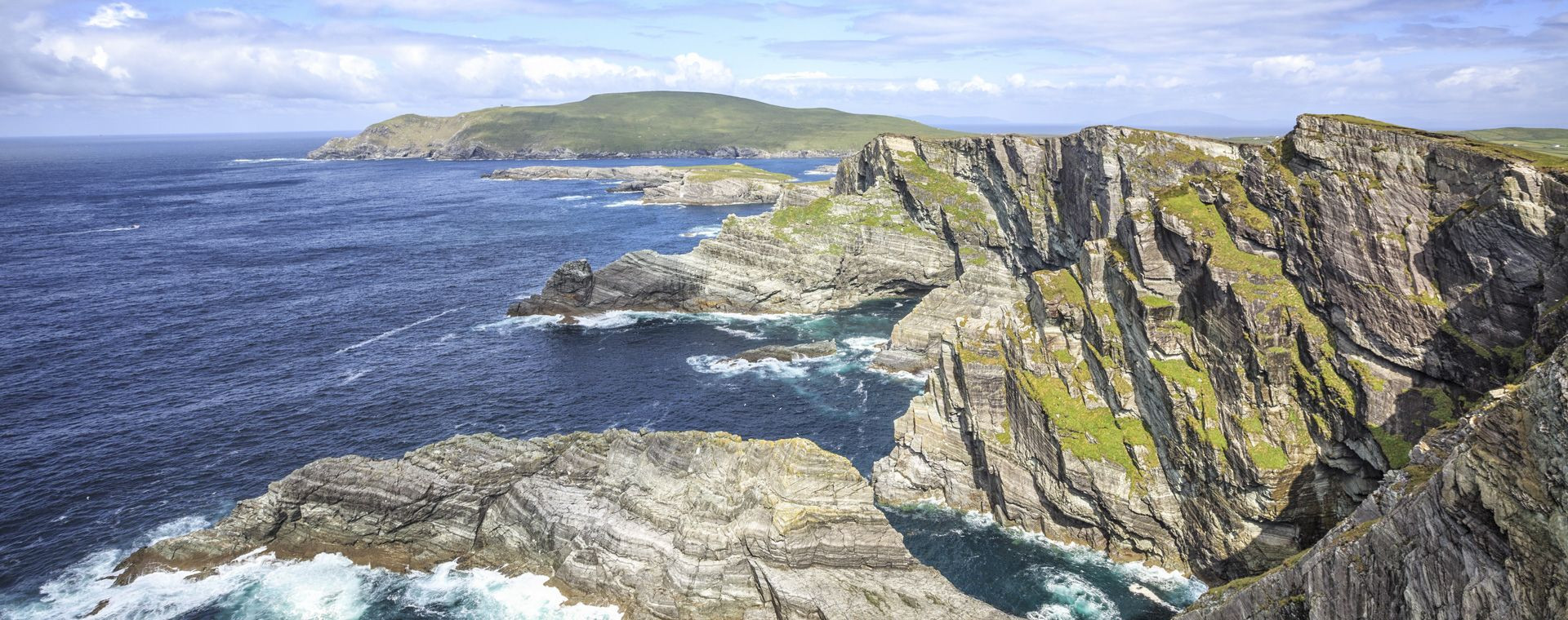 Falaises de Kerry surplombant l'océan - Comté de Kerry - Irlande