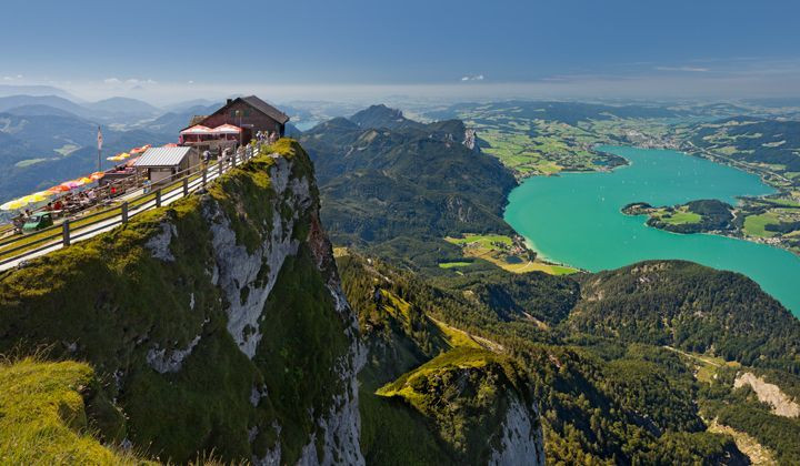Refuge du Schafberg et vue sur le lac Mondsee - Salzkammergut - Autriche