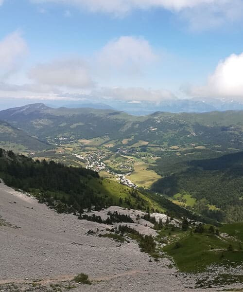 Vue Sur Gresse En Depuis Le Pas De La Ville - Vercors