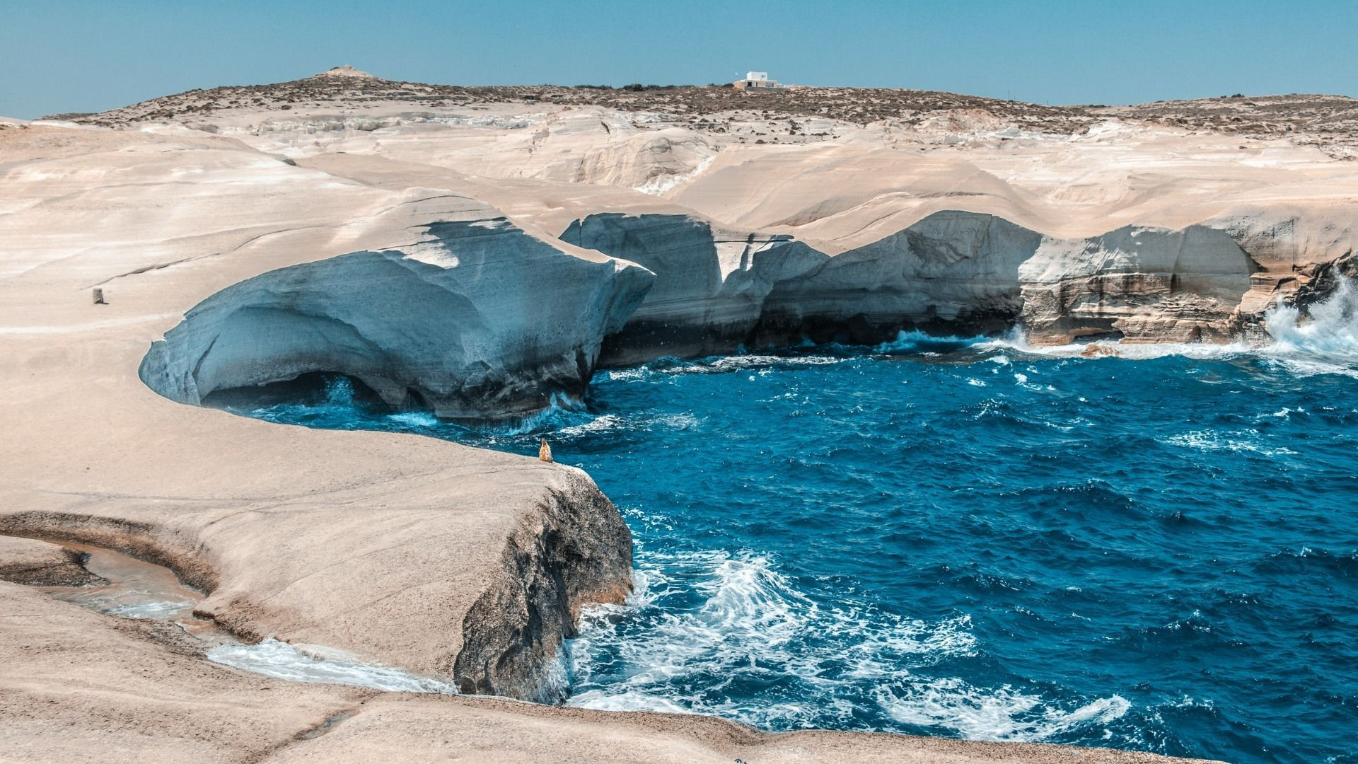 White volcanic cove of Sarakiniko - Milos - Cyclades, Greece