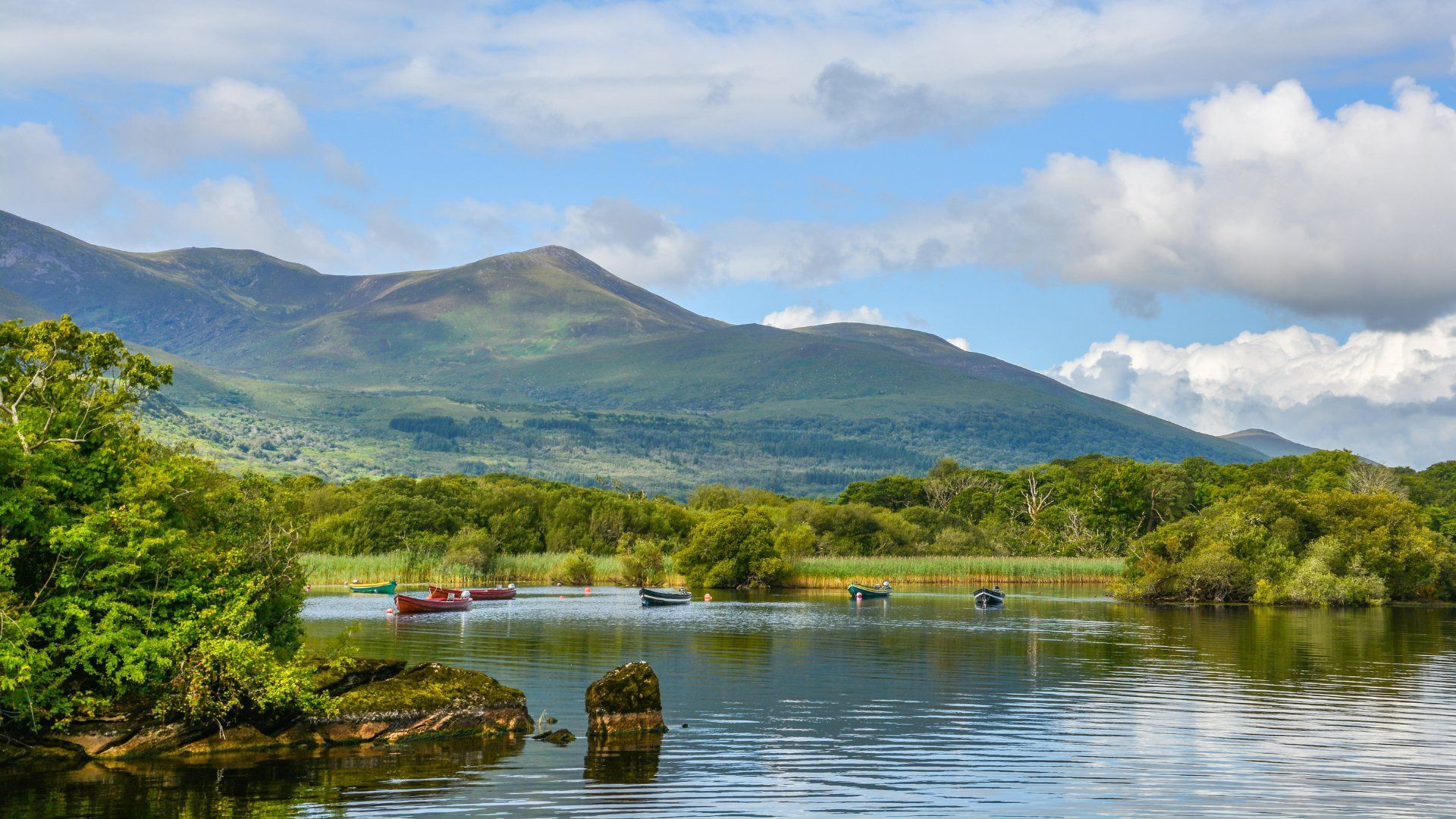 Lac et montagnes verdoyantes sur l'Anneau du Kerry - Kerry - Irlande