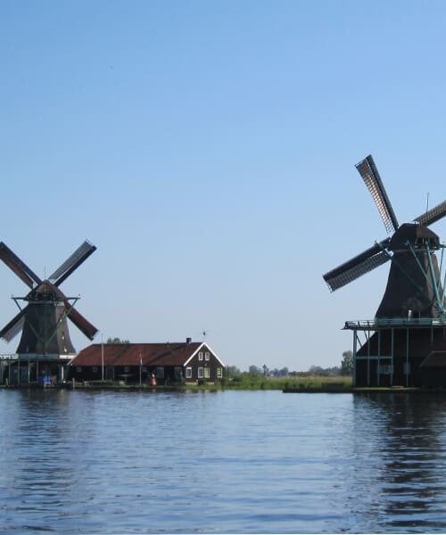 Moulins à vent au bord de l'eau - Zaanse Schans - Pays-Bas