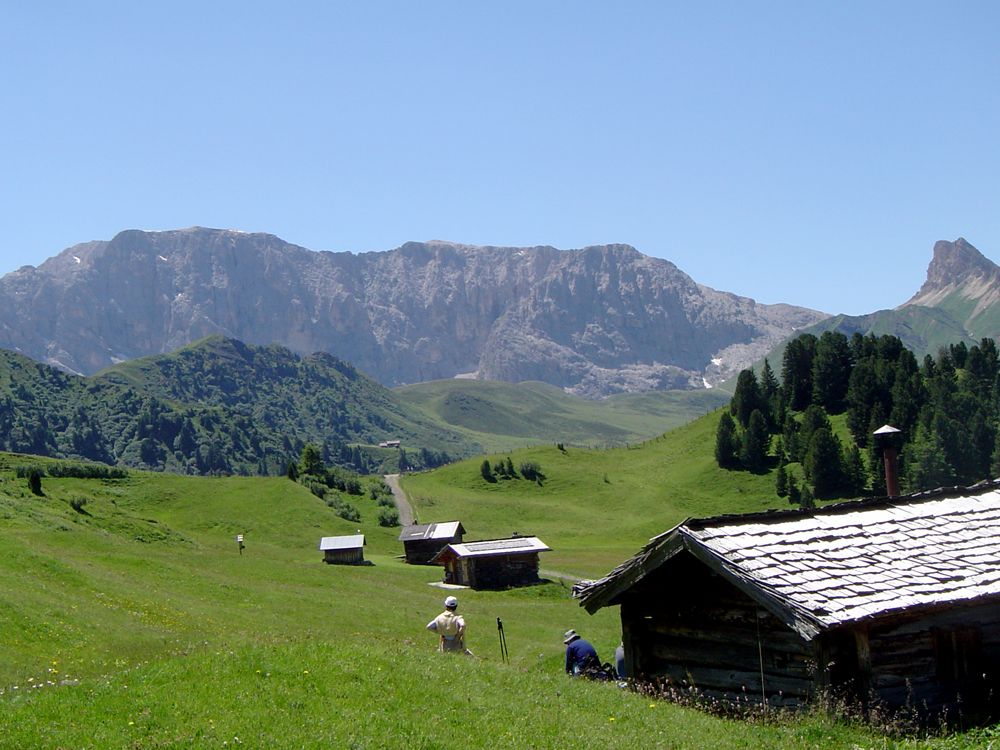 L’alpe de Siusi vers le refuge Zallinger