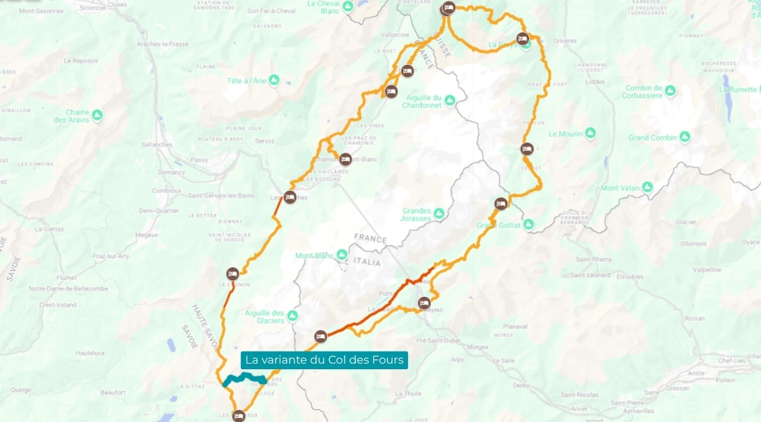 TMB  la variante du Col des Fours