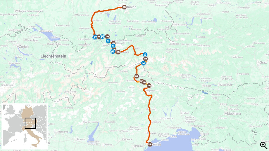 Munich to Venice: A journey Across the Alps