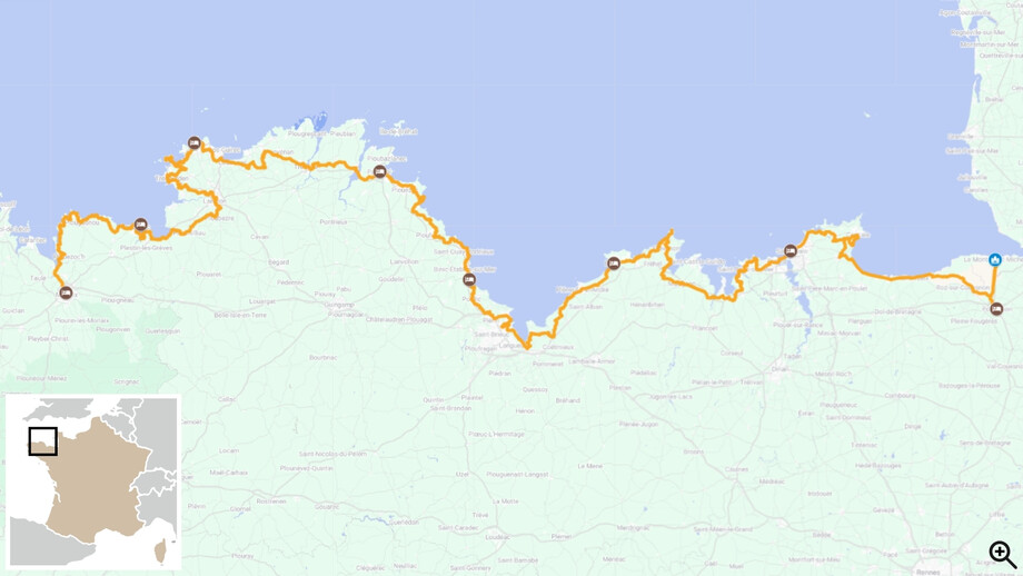 Mont St Michel - Morlaix by bike