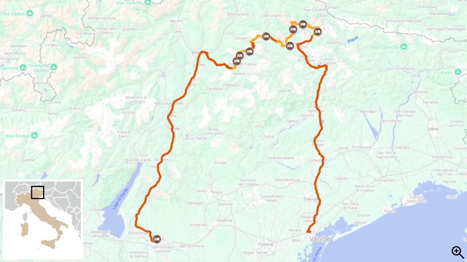 Dolomites Majestueuses : Traversée de Vérone à Venise itinéraire randonnée en groupe