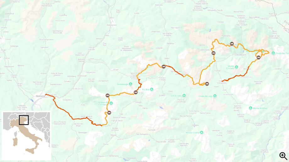 Dolomites Grand Traverse, from Bolzano to Cortina
