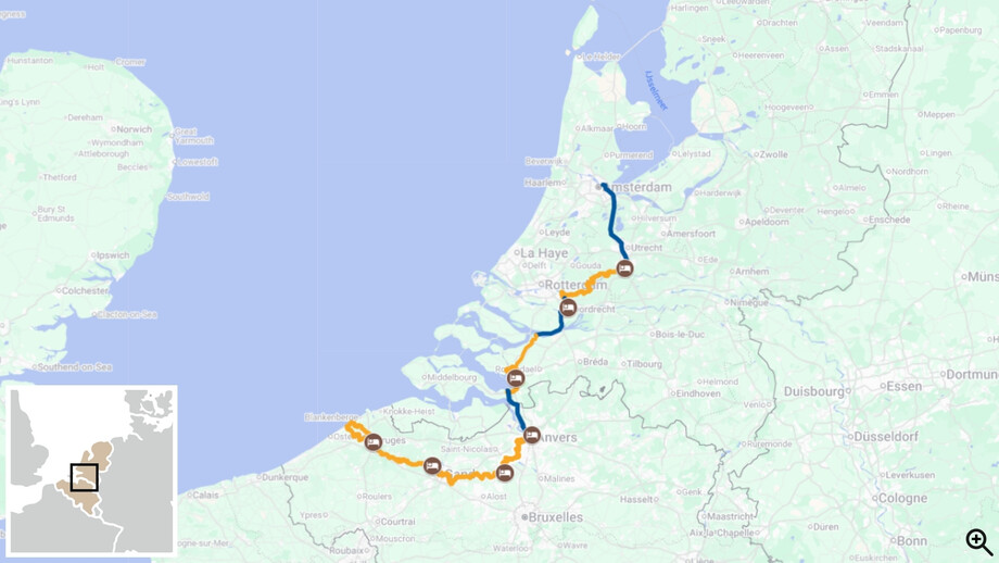 Amsterdam to Bruges by Bike & Boat