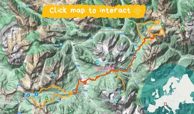 Dolomites Self Guided Hiking Discover Amazing Mountains around Cortina ITALP1001