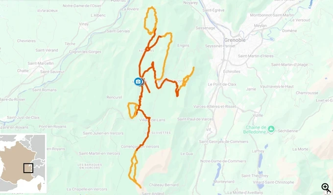 Vercors sentiers et sommets des 4 montagnes carte