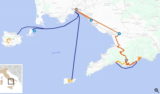 Naples, Capri, Pompéi et la côte amalfitaine itinéraire en randonnée