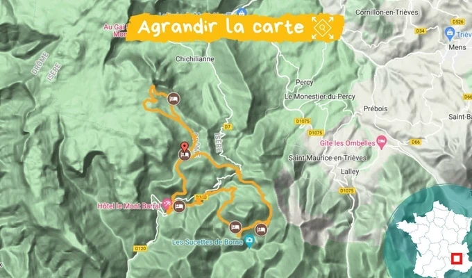 Itinéraire de Balade et Bivouac avec un âne entre Vercors et Diois Itinéraire de Balade et Bivouac avec un âne entre Vercors et Diois