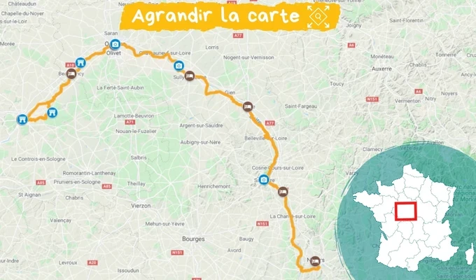 Itinéraire La Loire à vélo de Nevers à Blois