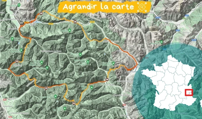 Itinéraire Tour de l'Oisans en guidé